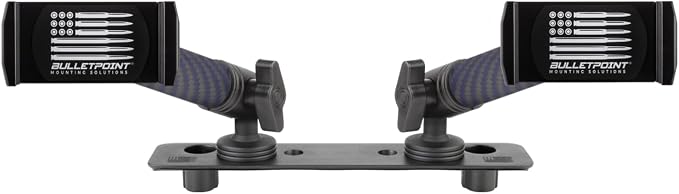 Bulletpoint Dash Mount Cell Phone Holder Compatible with 2013-2018 RAM Truck & 2019+ RAM 1500 Classic 20mm Ball Mount - Compatible with iPhone and Android Smartphones (Dual Ball with 2 Phone Holders)