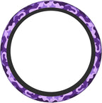 Purple Camo Steering Wheel Cover For Women Men Girls Car Accessories Decor Anti-Slip Neoprene Auto Steering Wheel Covers Protector Universal 15 Inch