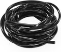 Car Door Edge Guards 16.4ft, Universal U-Shaped PVC Trim Strip Chrome Tape Self-Adhesive, Scratch Resistant Automotive Door Edge Molding Protection for Cars Truck SUV Weatherproof(Black-5M)