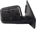 Driver and Passenger Side Power Heated Mirror Set Smooth Black Manual Folding Compatible with 2011 Ford Edge FO1320468 FO1321468