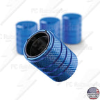 Aluminum Tire Valve Stem Caps – Anti-Rust, Premium Anodized Aluminum, Corrosion-Resistant, Easy Install, Universal Fit for Car, Truck, Bike, SUV – 1 Pack/Set of 4 (ICE Blue)