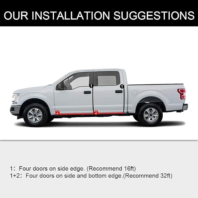 32.8ft(10m) Car Door Edge Guards White – Fits Most Vehicles, No Glue, U-Shaped, Built-in Metal Clips, Scratch and Chip Resistant – Reduces Dings in Parking Lots | Stop parking lot dings, U-shaped rubber, fits sedans trucks SUV, weather-resista...