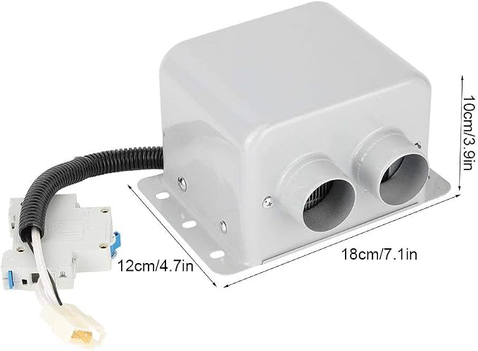 Car Electric Heater,800W 2 Hole Car Electric Heater Winter Heating Warmer Window Defroster Demister Windshield Defogger(12V)