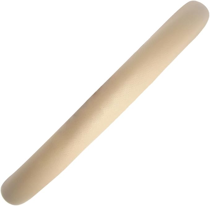 Ergonomic Soft Grip Steering Wheel Cover - Sporty Leather Grip for Standard Size Wheels 14.5-15 inch Beige