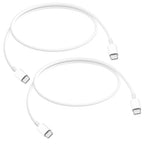 Short 1.5FT USB C to USB C Cable Compatible for iPhone 17/16/15, 17 16 15 Pro Max, Plus, 16E, 17Air Woven Carplay Charger Cord, AirPods 4, AirPods Pro (2nd/3rd Gen) Car Charging Charger Cord 2pack