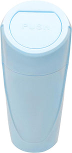 Car Trash Can Bin with Lid, Leakproof Auto Cup Holder Garbage Bin Multipurpose Storage Organizer, Mini Portable Dustbin Side Door Garbage Can for Vehicle Home Office (Light Blue)