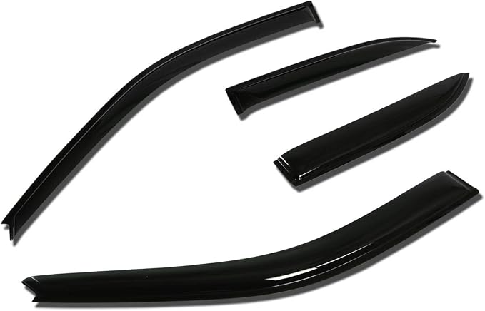 4Pcs Tape-On Window Visor Compatible with 1997 1998 1999 2000 2001 Toyota Camry 1997-2001, Deflector Rain Guard, Acrylic Black