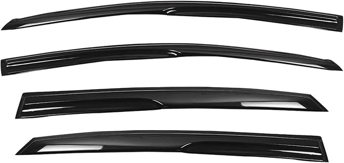 Black 4 Pieces Window Visors Shade Sun Rain Wind Guards Outside Replacement for Sentra 2013-2019