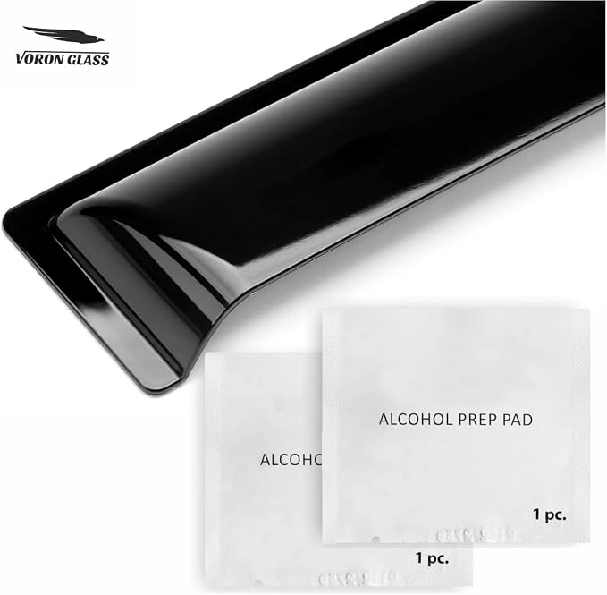 Voron Glass Tape-on Extra Durable Rain Guards for Jeep Wrangler JL 2018-2026/Jeep Gladiator 2020-2026, Window Deflectors, Vent Window Visors, 4 Pieces - 120103