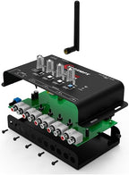 Pro 2.4 BT Bluetooth DSP Crossover Full, Digital Signal Processor, Car Audio Equalizer with App, Gain up to 9V, 15 Band Graphic Equalization, 12 preset EQ, 2 in and 4 Out, High Level Input