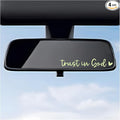 4PCS Trust in God Rearview Mirror Decals, Automotive Vinyl Rear View Mirror Decorative Stickers, Waterproof Trust in God Stickers for Car Truck Laptop, Car Accessories (Luminous)