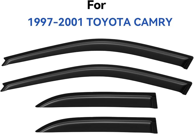 Window Visors Rain Guards Shield for 1997-2001 Toyota Camry, Out-Channel Window Vent Wind Deflectors Visors Shades for 97-01 Camry