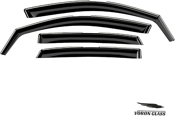 Voron Glass in-Channel Extra Durable Rain Guards for Honda Civic 2016-2021 Hatchback, Window Deflectors, Vent Window Visors, 4 Pieces - 200862