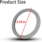 Car Silicone Steering Wheel Cover, Soft Anti-Slip Auto Steering Wheel Protector Fit 14 Inch, Universal Vehicle Interior Accessories for Cars, SUVs, Trucks, and Vans (Gray)