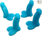 Prank Glow in The Dark Valve Stem Caps Prank, Glow in The Dark Car Tire Caps, Little Buddy Valve Cap, Glowing Tire Valve Cap, Luminous Tire Valve Stem 4 Pack (Glow in The Dark Blue)