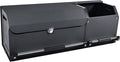 Car Trunk Organizer, Collapsible Leather Car Trunk Storage Organizer with Lid and Sturdy Handle Car Organizer and Storage for SUV, Truck, Sedan (Black, 36.2 x 11.4 x 12.2in)