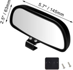 Large 5.7" Adjustable Mounted Blind Spot Mirror Fix with Screws to Prevent Falling, HD Glass Wide Angle Side Rearview Mirror Universal Vehicle Mounted Mirror (1)