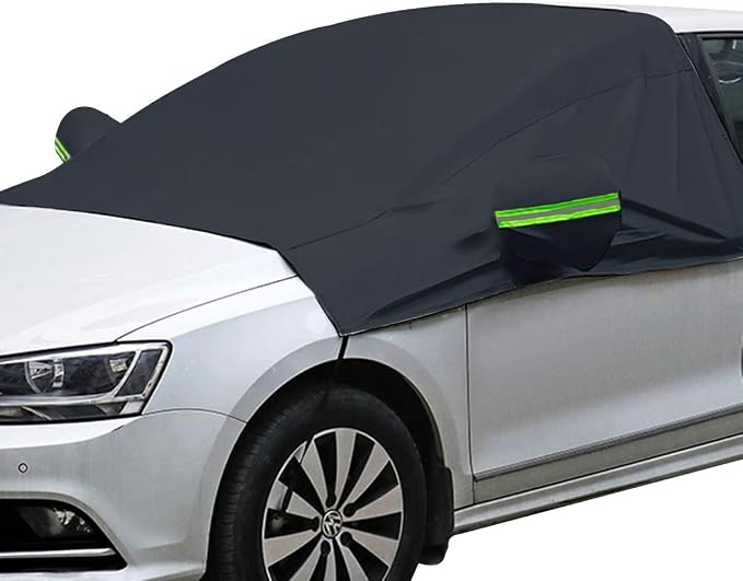Extra Large Windshield Snow Ice Cover with Side Mirror Covers, Protects Windshield and Wipers from Weatherproof, Rain, Sun, Frost, Vehicles, Cars Trucks Vans and SUVs (94.5" x 65")
