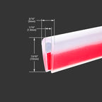 Clear Rubber Edge Trim, Self-Adhesive Transparent Edge Protector for Sheet Metal Parts, Car Doors, Flexible Silicone Rubber Material, Size 1/16"(1.5mm), Fit 0-3/32"(2mm), U Channel Edge Guard, 10Ft