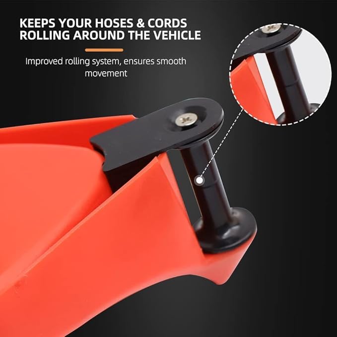 Car Hose Guide, 4pcs Automatic Plastic Hose Guides, Car Wheel Rolling System Tool, Preventing Stucking and Snagging Under Tires, for Car, Motorcycle and Truck Tires -HWPFC12-4