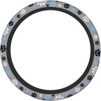 Paw Print Steering Wheel Cover Car Decor for Women