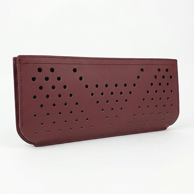 Car Seat Side Pocket Organizer, PU Leather Water-Resistant Car Console Storage Bag, Multifunctional Auto Interior Door Tray Pouch Organizer Accessories for Phone Keys Sunglasses (Burgundy)