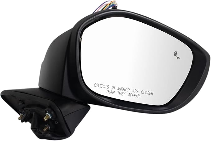 Passenger Side Power Heated Mirror Smooth Black Paint to Match Compatible with 2022 Honda Civic Touring Sport Touring HO1321352