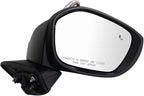 Passenger Side Power Heated Mirror Smooth Black Paint to Match Compatible with 2022 Honda Civic Touring Sport Touring HO1321352