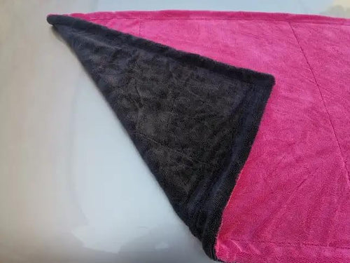 1500gsm Scratch Free XL Ultra Absorbent Pink Mega Microfiber Professional Car Drying Towel, Twisted Loop 24" x 36" for Detailing Cars (1)