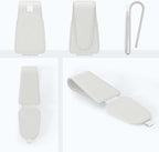 Sunglass Holder for Car Visor, White, 2 Packs | Suede Cloth, Magnetic, Organizer for Car Accessories