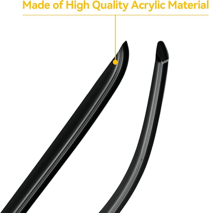 Window Rain Guards Visors for 2004 2005 2006 Toyota Tundra Crew Cab, Out-Channel Window Vent Wind Shades Shield Deflectors for 04 05 06 Tundra Double Cab