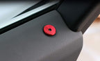 4pcs Sports Red Aluminum Decorative Door Lock Indicator Light Cap Covers Compatible with Porsche Cayenne Panamera Macan