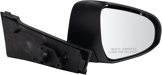 Passenger Side Manual Mirror Textured Black Compatible with 2012-2014 Toyota Yaris TO1321278