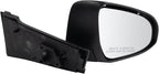 Passenger Side Manual Mirror Textured Black Compatible with 2012-2014 Toyota Yaris TO1321278