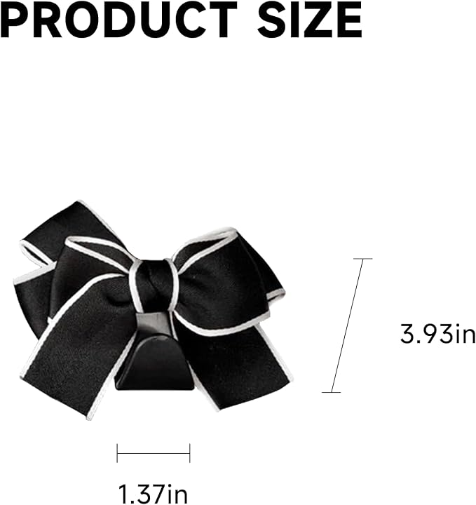 2PCS Car Seat Hooks, Cute Bow Car Seat Headrest Hooks for Purses, Bags, Umbrella, Universal Automotive Interior Decoration Accessoriesl for Vehicle, SUV, Sedan, Truck (White)