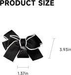 2PCS Car Seat Hooks, Cute Bow Car Seat Headrest Hooks for Purses, Bags, Umbrella, Universal Automotive Interior Decoration Accessoriesl for Vehicle, SUV, Sedan, Truck (White)