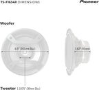 F-Series TS-F1634R 6.5” 2-Way Speakers (Pair) – 200W Max, Balanced Sound + Smooth Treble, Great Stock Replacement, High-Efficiency Speaker Designed for OEM Power