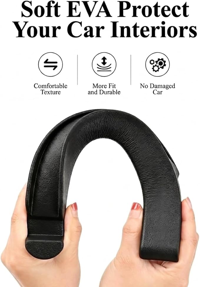 Car Seat Gap Filler with Hook, Seat Gap Filler Organizer Universal Fit Crevice Blocker Plug to Fill Gap Between Seat and Console Stop Things from Dropping 2 Pack