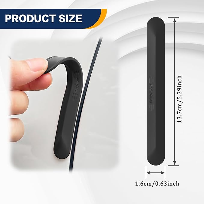 4PCS Silicone Car Door Edge Guard, Car Door Protector, Self Adhesive Crash Scratch Strips Accessories Protector, Auto Accessories Decorative Anti-Collision Strip for Sedans Truck SUV (Black)