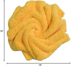 Microfiber Towels for Cars, Car Drying Wash Detailing Towel with Plush Edgeless Microfiber Cloth (Yellow)