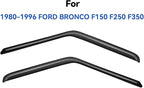 Window Visors Rain Guards for 1980-1996 Ford F150 F250 F350 Standard Cab, Out-Channel Window Vent Wind Deflectors Visors Shades for 80-96 Bronco, for 2 Front Doors