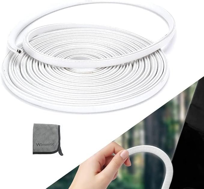 32.8ft(10m) Car Door Edge Guards White – Fits Most Vehicles, No Glue, U-Shaped, Built-in Metal Clips, Scratch and Chip Resistant – Reduces Dings in Parking Lots | Stop parking lot dings, U-shaped rubber, fits sedans trucks SUV, weather-resista...
