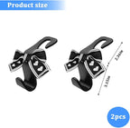 2PCS Car Seat Headrest Hooks, Cute Bow Vehicle Backseat Storage Hanger for Handbag Umbrella Coat, Automotive Seat Back Hook Holder Organizer Decor, Universal for Vehicles (Black/Beige)