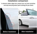 Car Door Edge Guards, White U Channel Rubber Trim Protector for Cars & Trucks, Anti-Scratch Door Edge Guard – 5Ft Length