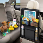Kick Mats Back Seat Protector, Waterproof Oxford Seat Back Protector, Car Seat Back Protector for Kids, Back of Seat Protector for Kids Feet Car Seat (Black C -1pc)