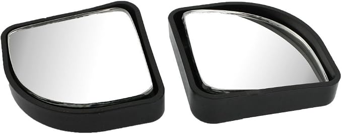 x Blind Spot Mirror, 2'' Black Fan HD Glass Convex Adjustable Wide Angle Rear View Mirror,Universal For Car SUVs Truck Motorcycle (2pcs)