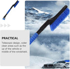 Snow Brush Ice Scraper Multi-Function Detachable Brush for Car Use Telescopic Handle 24.40In Compact Winter Tool for Windshield and Window Snow Removal