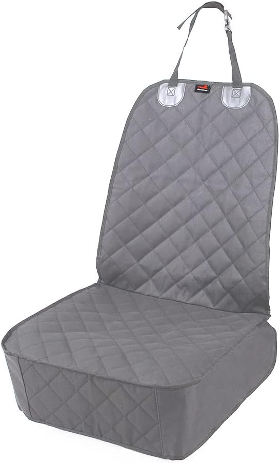 Dog Car Seat Covers, Pet Front Cover for Cars, Trucks, and Suv's - Waterproof & Nonslip Dog Seat Cover(Gray)