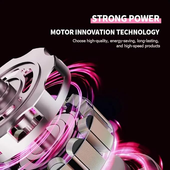 High Powerful Car Vacuum Cleaner - Powerful Suction Portable Handheld Vacuum with Washable Filter, Low Noise, 12V Auto Accessories Kit for Interior Detailing - Pink