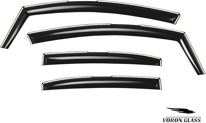 Voron Glass in-Channel Extra Durable Rain Guards for Honda Civic 2012-2015 Sedan, Window Deflectors, Vent Window Visors, 4 Pieces - 200815